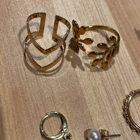 Elegant Gold and Silver Earring Set - Picture 9 of 13